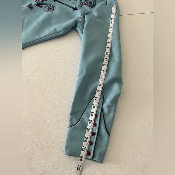 Vintage H bar C rose western shirt blue size-16 1/2  
CALIFORIVIA RANCHWEAR - Picture 10 of 11